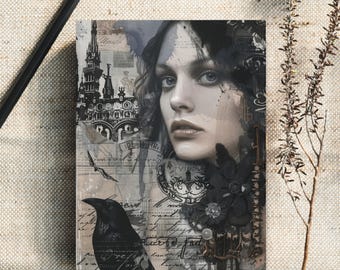 Victorian Gothic Journal: Custom Dark Vintage Notebook