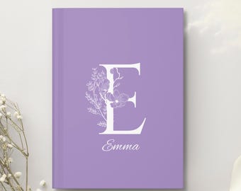 Personalized Monogram Notebook, Custom Name Journal, Quote Notebook
