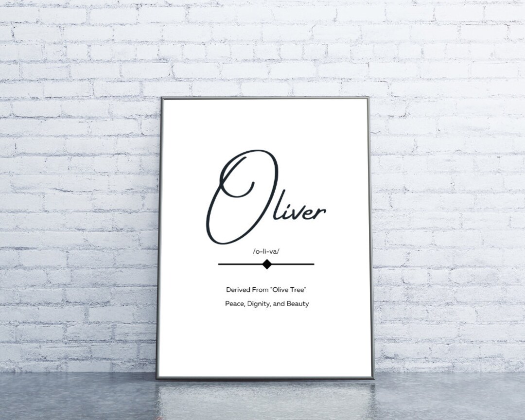 Oliver Baby Name Meaning Baby Names Nursery Sign Boy Names Etsy