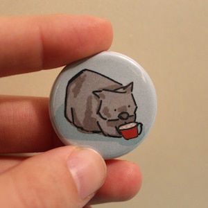 Mug Wombat Button