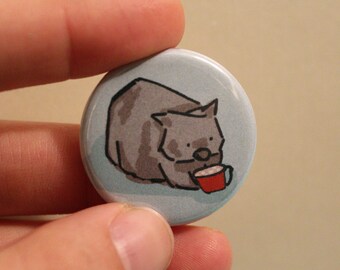 Mug Wombat Button