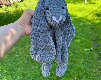 Bunny snuggle. Crochet lovey bunny.
