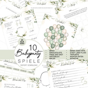 Baby Party Set 10 juegos alemanes para imprimir