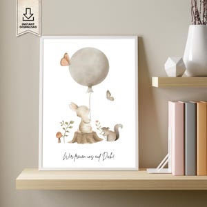 Babyparty Gästebuch mit Luftballon