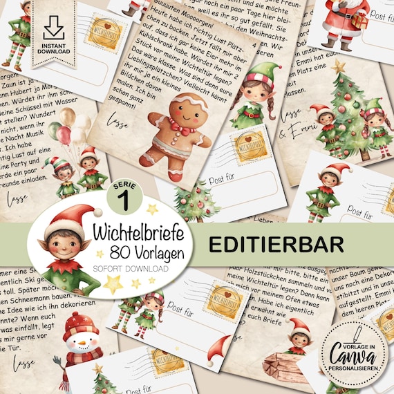 Wichtelbriefe mit 24 Wichtelgeschichten zum Ausdrucken