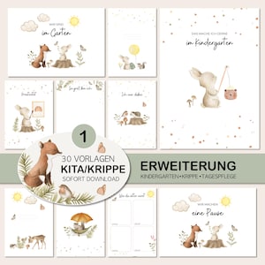 Carpeta de extensión para portafolio de jardín de infantes para guarderías/guarderías: plantillas imprimibles