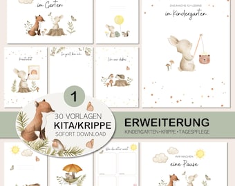Kindergarten Portfolio Extension Folder for Daycare / Nursery: Printable Templates