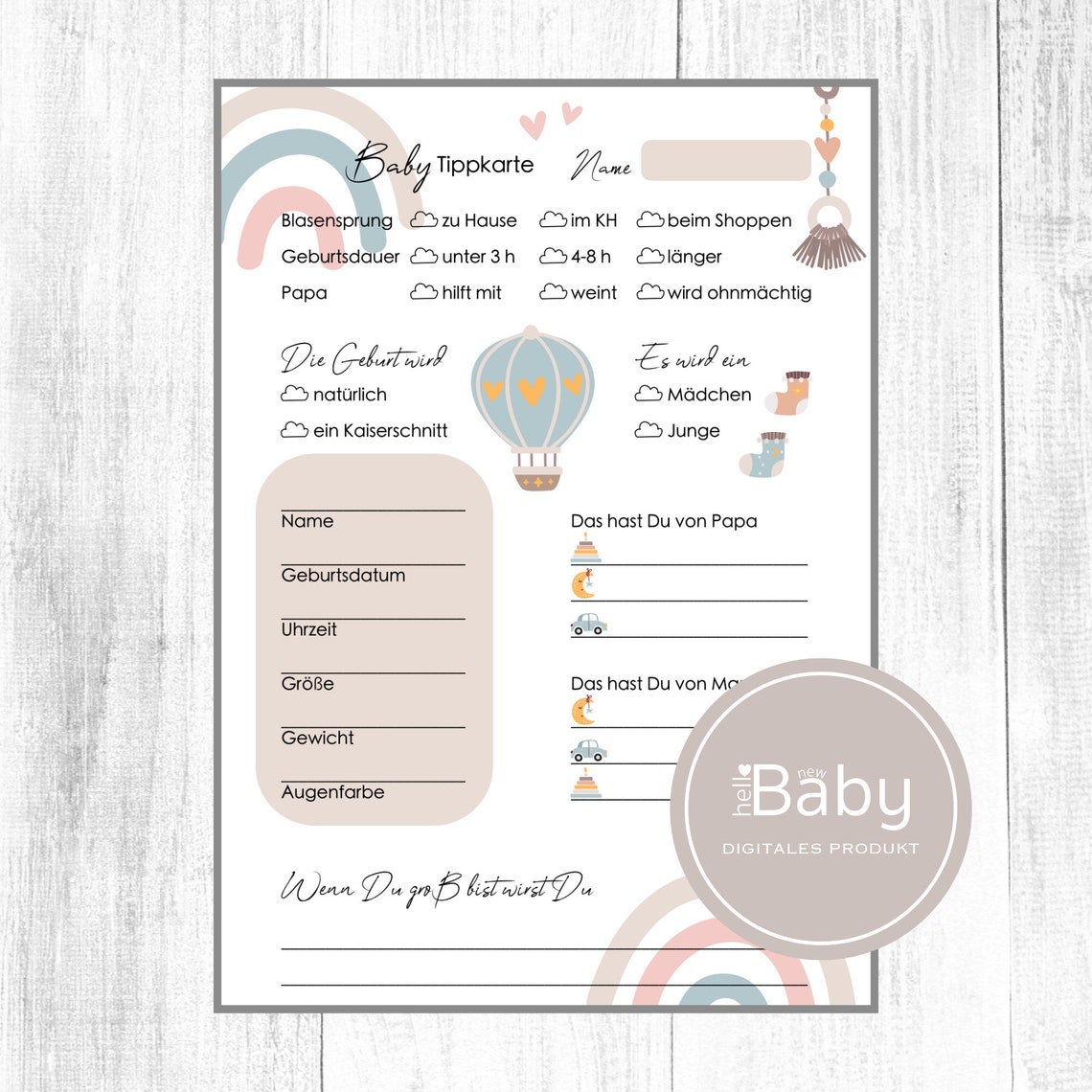 Baby Tippkarte 4 Baby Party Spiele Babyshower Spiele - Etsy.de
