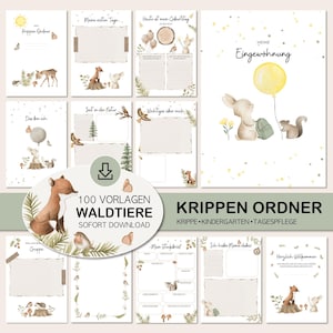 Children&#39;s crèche portfolio folder crèche templates for printing