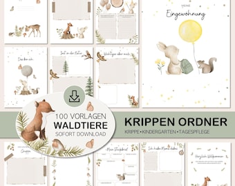 Children&#39;s crèche portfolio folder crèche templates for printing