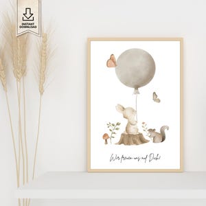 Babyparty Gästebuch mit Luftballon