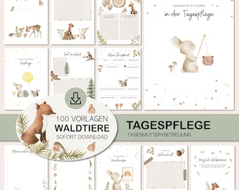 Tagespflege Portfolio Ordner Tagesmutter Vorlagen zum Ausdrucken