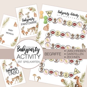 Activity Babyparty Spiel Tabu Pantomime Zeichnen