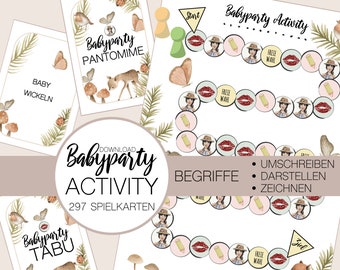 Baby Shower Activity Game Taboo Pantomime Drawing