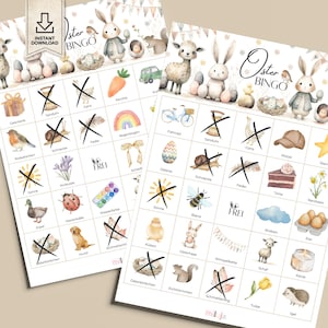 Ostern Bingo Spiel Vorlage zum Ausdrucken