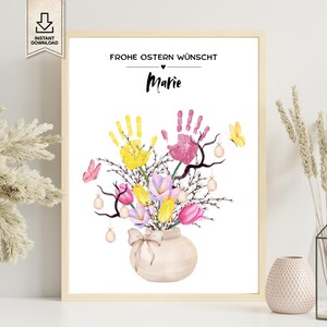 Modello di impronta di poster di buona Pasqua