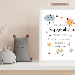 Une super assistante maternelle - Cadeau de pépinière d'adieu imprimable