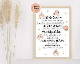 School child gift enrollment - encouragement poster