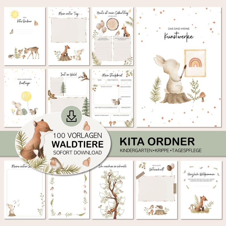 Kindergarten Portfolio Vorlagen zum Ausdrucken