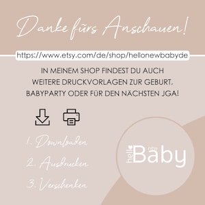 May include: A printable design for a baby shower or birthday party. The design features the text "hello new baby" in a circle with a heart. The text "Download, Print, and Give" is also included in the image.