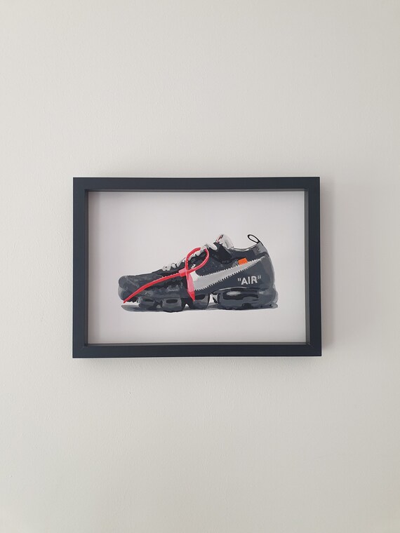 Acrylic Paint Format A4 of a Nike Vapormax Offwhite Etsy