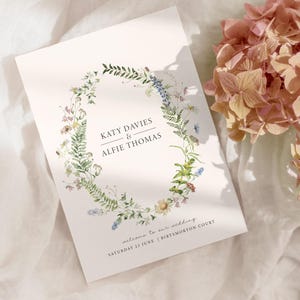 Wedding Timeline Card A5 | Wedding Order Of The Day | Wedding Ceremony Card | Wedding Day Information Card | Order of Service | SAMPLE