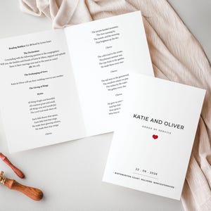 Little Love Wedding Order of Service - Order Of Service - Wedding Order Of Service Booklet - Rustic Order Of Service - SAMPLE