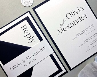 Timeless Wedding Invitation  | Traditional Invitation Suite  | Wedding Invites  | Invitation  | Minimalist Wedding Invitation | SAMPLE