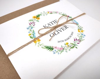 Wildflower Concertina Wedding Invitation | Wildflower Wedding Invitations | Wedding Invitation | Invitations | SAMPLE