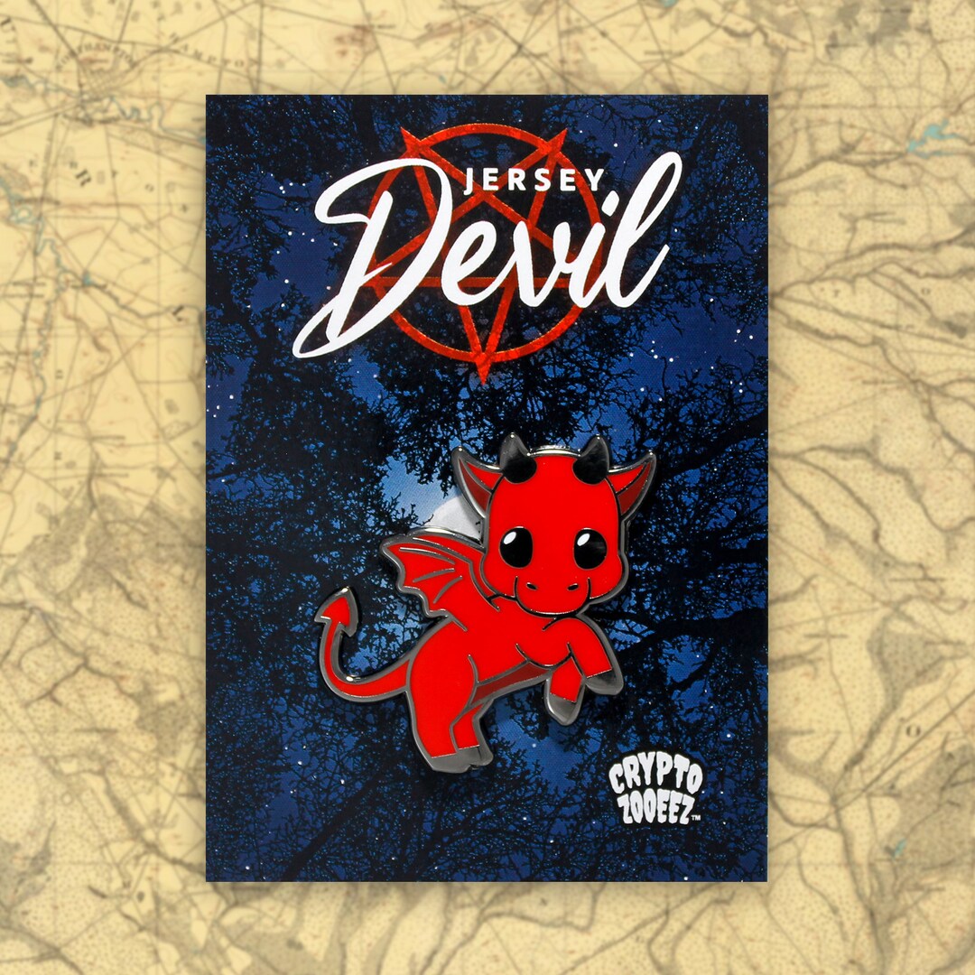 Jersey Devil Hard Enamel Pin | Cute Cryptid, Horror Accessory - Etsy