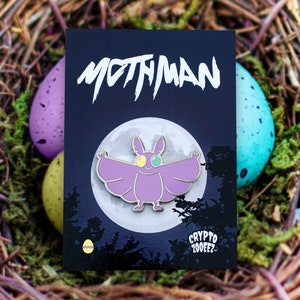 Easter Mothman Variant Hard Enamel Pin | Cryptid Enamel Pin For Cryptozoology Merch Fans of Cute Merch, Horror and Cryptid Accessories