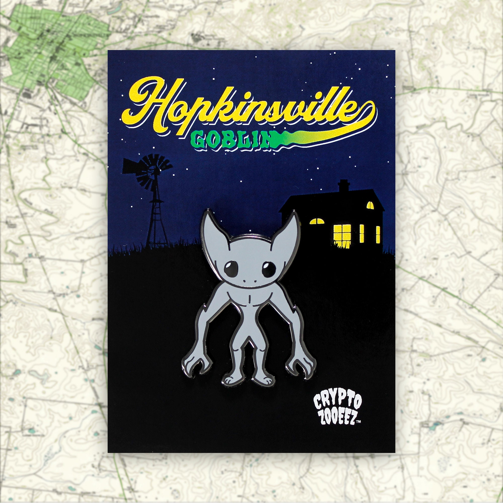 Hopkinsville Goblin Hard Enamel Pin: Cryptid Cryptozoology Merch - Etsy