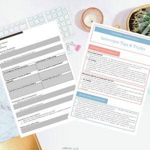 Interview Questions Template | Students, Internship and Graduate | Interview Preparation | Corporate Interview | Cheat Sheet