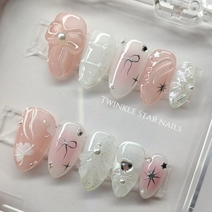 Custom Design No.53 Press On Nails | Ins Nails | Pretty Nails | Premium Nails | Salon Quality Nails | xlm1783