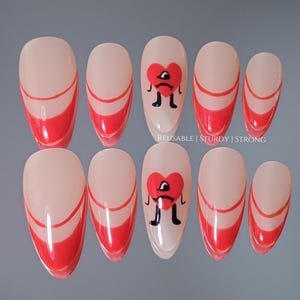 Comme de* Inspired Press On Nails | Summer Nails | Chrome Nails | Handmade Nails | Personalised Gifts | Glitter Nails | xhj750