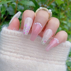 Spring Tulip Press On Nails | Gel Nails | False Nails | Glue On Nails | Handmade Press On Nails | Salon Quality Nails