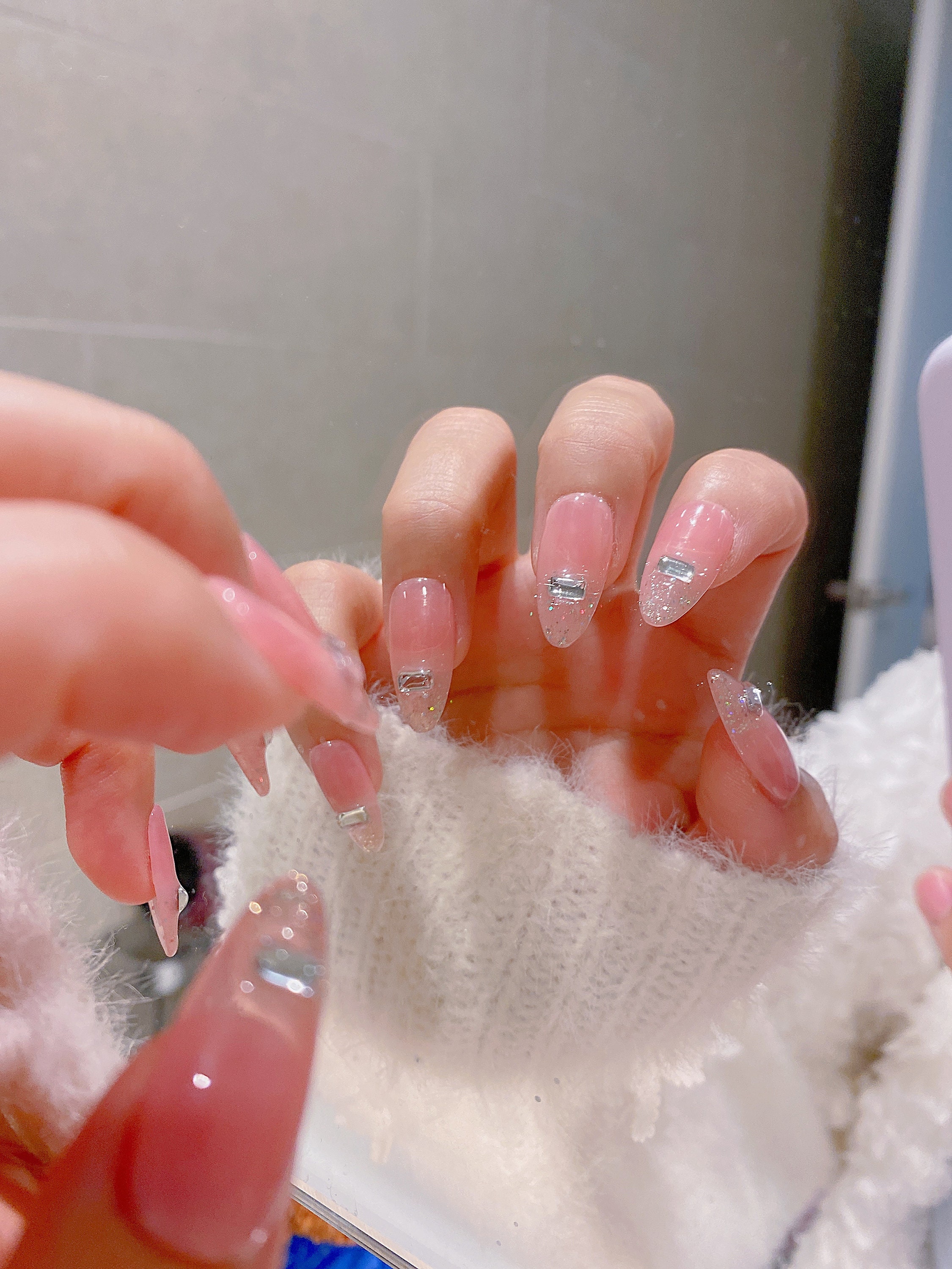 Pure Pink Press on Nails Hidden Gem Nail Shop Acrylic - Etsy Pure Pink Press on Nails Hidden Gem Nail Shop Acrylic - Etsy
