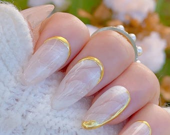 Custom Design No.80 Press On Nails | Ins Nails | Pretty Nails | Premium Nails | Salon Quality Nails | xtz1233