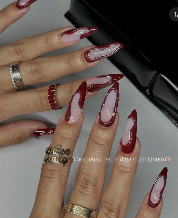 burgundy dress nails Indie Dark Pink Bodycon Bandeau Mini Dress With Cut-Outs – Club L London