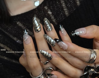 Custom Design No.96 Press On Nails | Ins Nails | Pretty Nails | Premium Nails | Salon Quality Nails