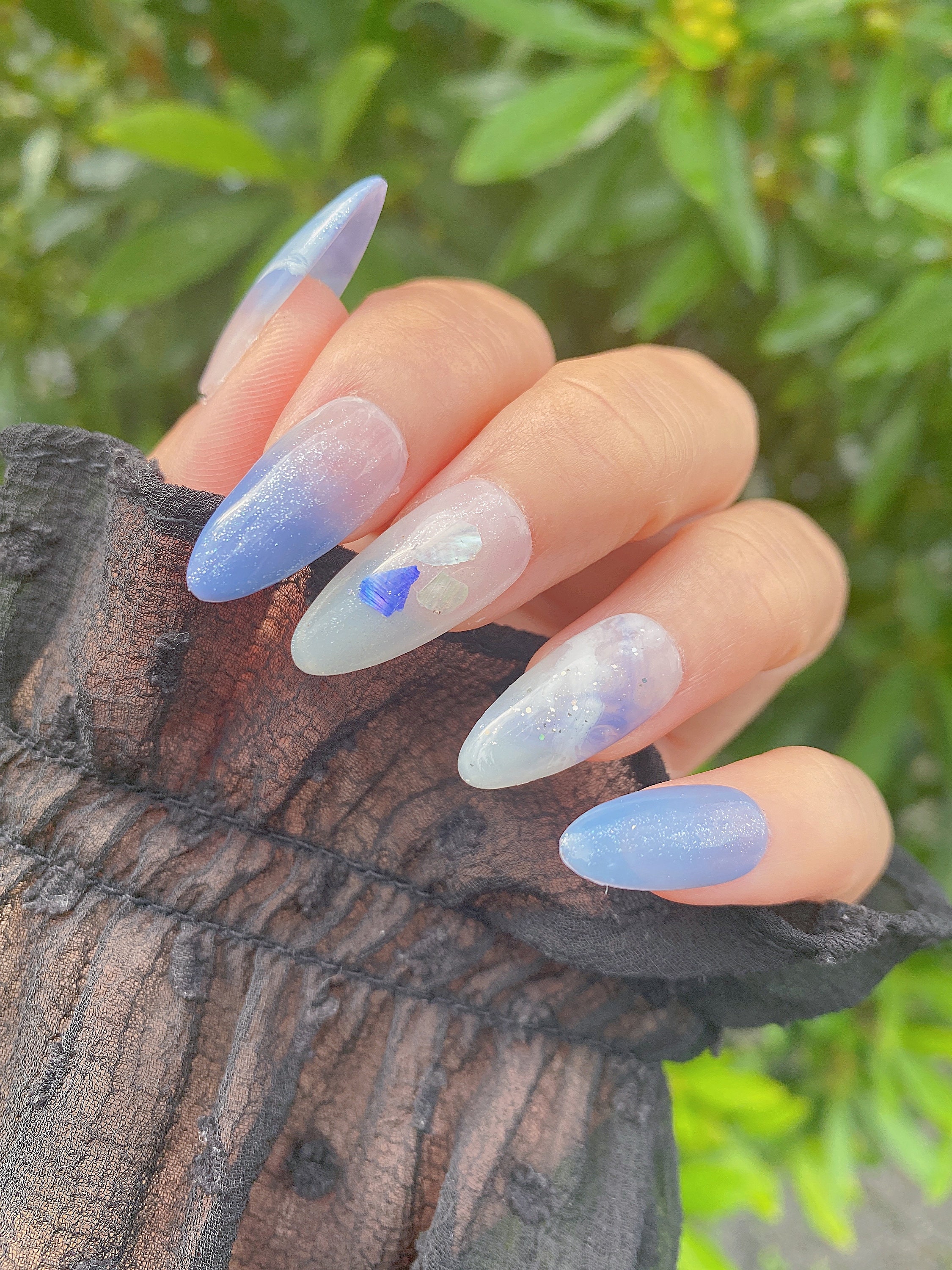Sea in Blue Aquarium Press on Nails Hidden Gem Nail Shop - Etsy Sea in Blue Aquarium Press on Nails Hidden Gem Nail Shop - Etsy