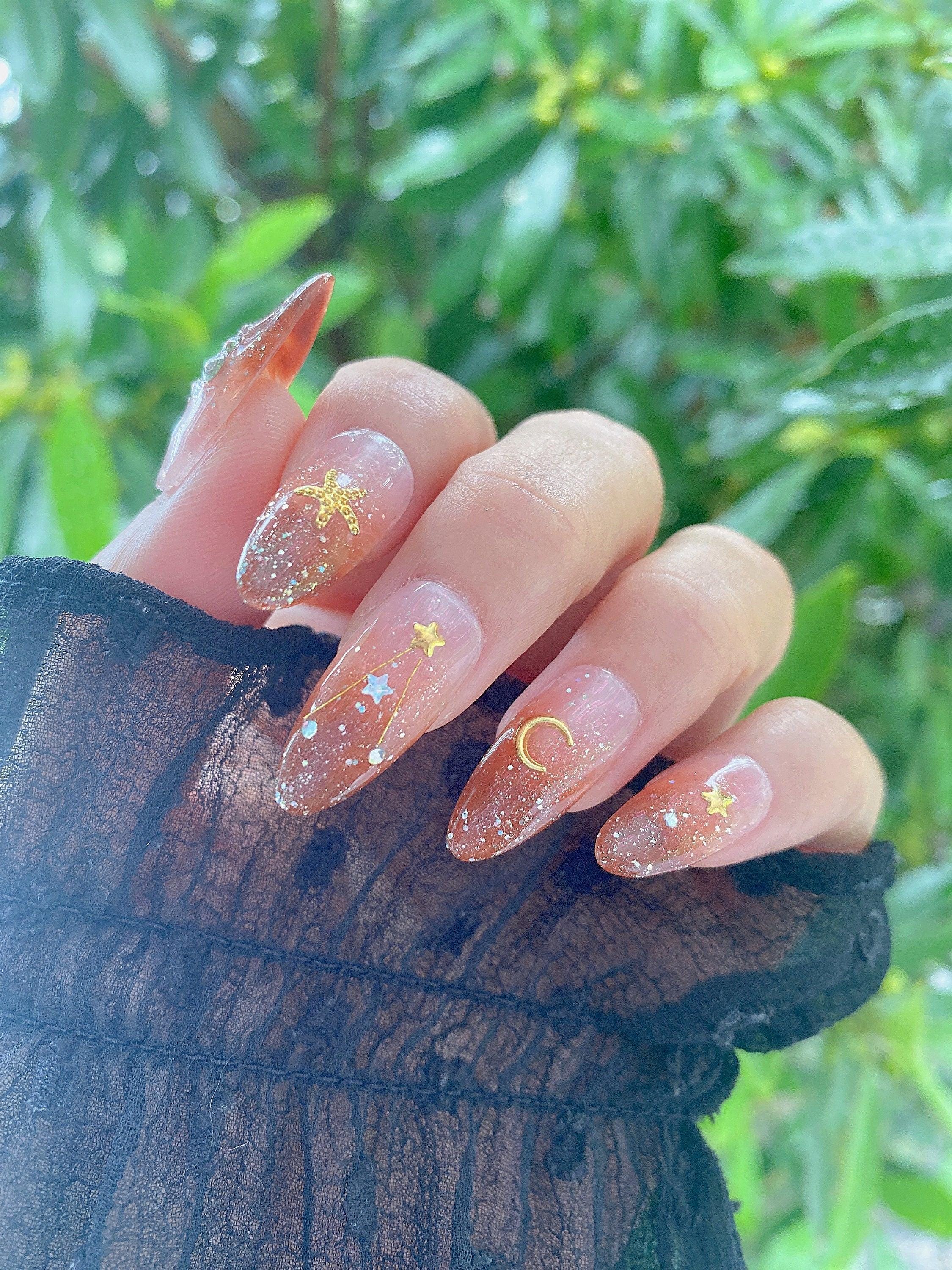 Reusable Beautiful Little Star Press on Nails | Premium Nails