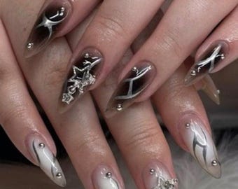Custom Design No.26 Press On Nails | Luxury Nails | Y2K Nails | Handmade Nails | rmz689