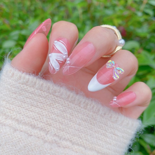 Beautifully Designed Swirl Press on Nails Hidden Gem Nail - Etsy Beautifully Designed Swirl Press on Nails Hidden Gem Nail - Etsy