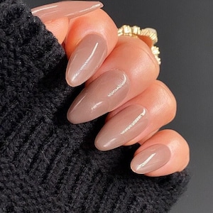 Mocha | Used High Quality Gel Product | Durable Nails | Essential Nails | Reusable Nails | Glue On The Nails | Salon Quality Nails | Ipz41 imagen 1