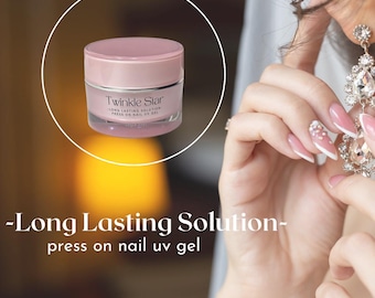 Strong Hold Gel Glue for Press On Nails | Clear Nail Adhesive, Long-Lasting Wear, Salon Finish