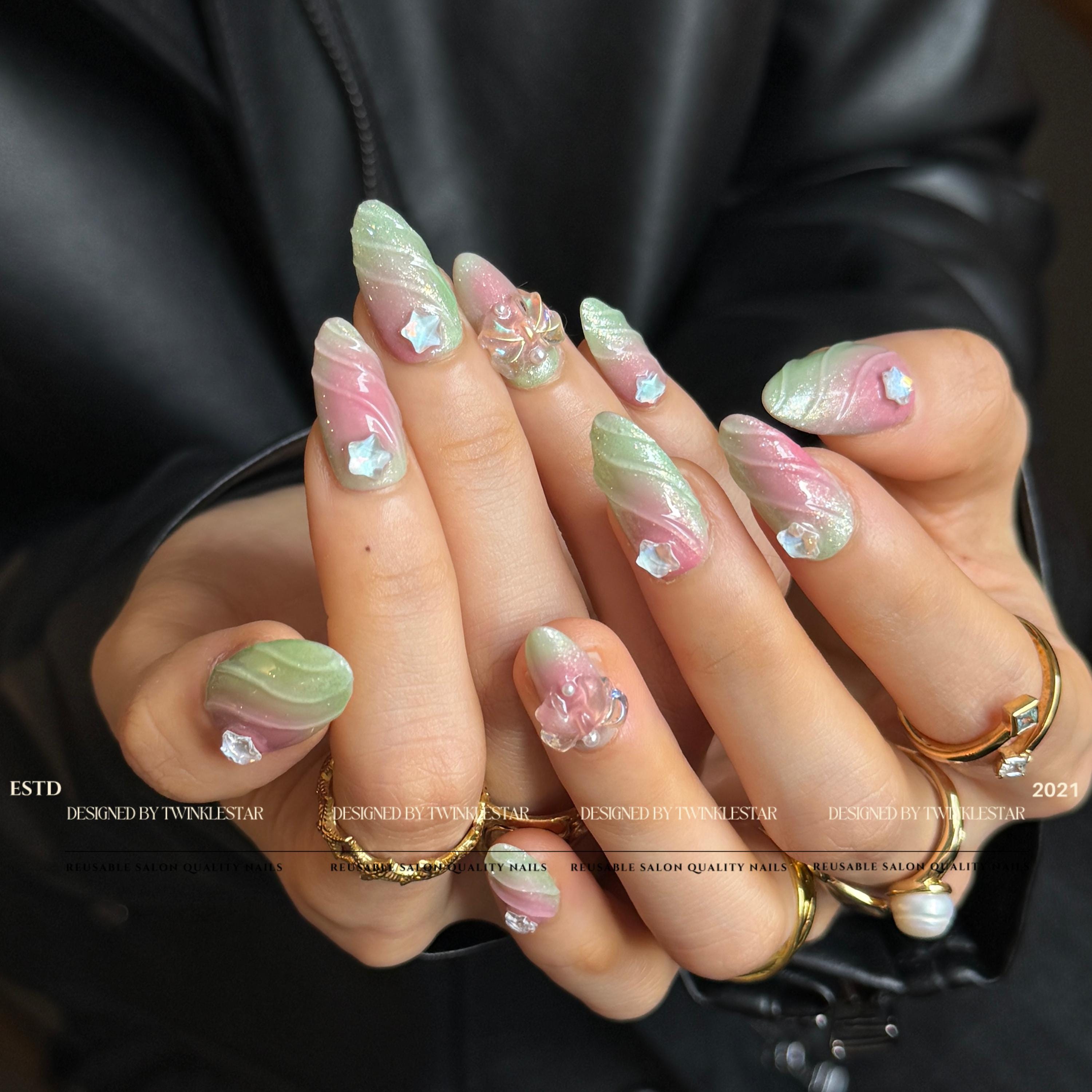 Custom Design No.47 Press on Nails | for the Custom Nails Please ...