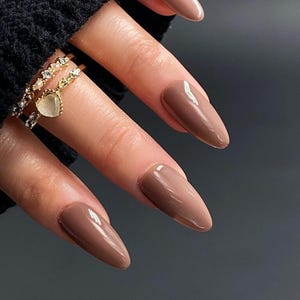 Brown Autumn | Used High Quality Gel Product | Essential Nails | Reusable Nails | Glue On The Nails | Salon Quality Nails | Ipz40 image 5