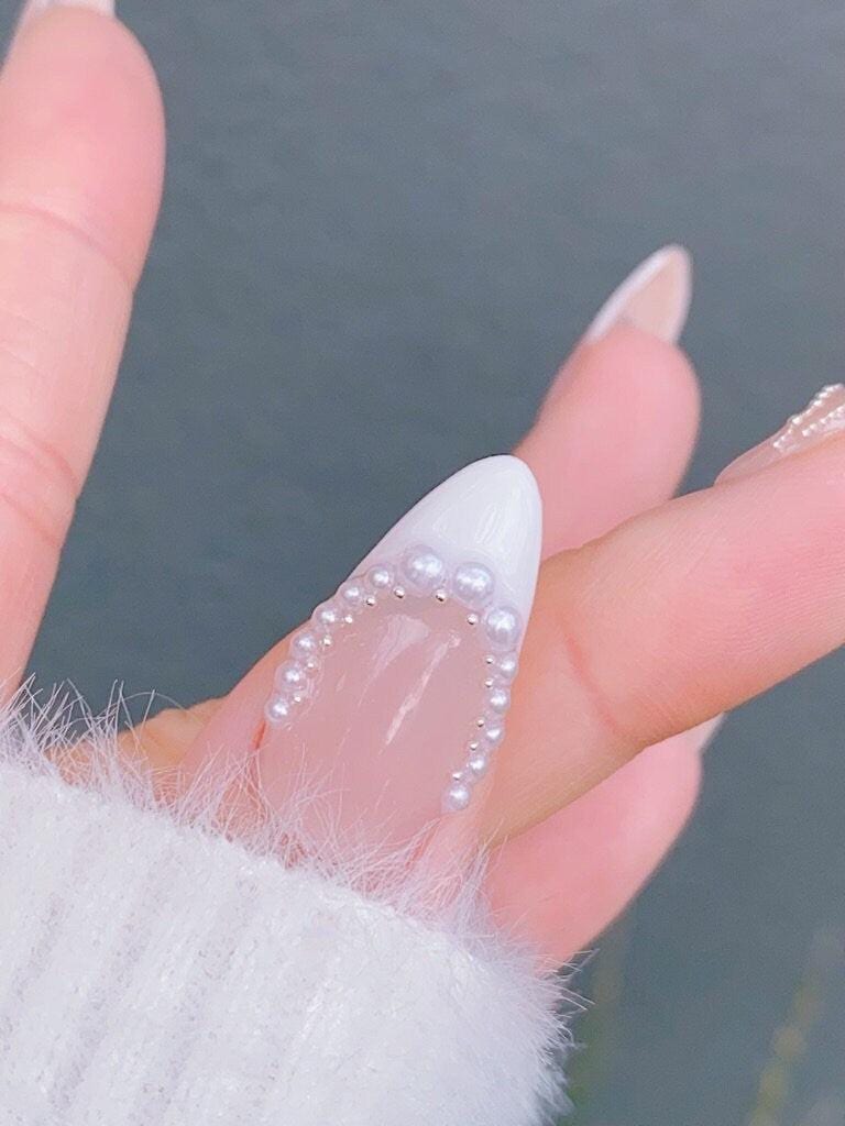 Cute Coquette Pearl Soft Girl /salon Quality Nails / Durable Nails