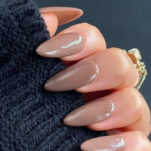 Brown Autumn | Used High Quality Gel Product | Essential Nails | Reusable Nails | Glue On The Nails | Salon Quality Nails | Ipz40 image 4